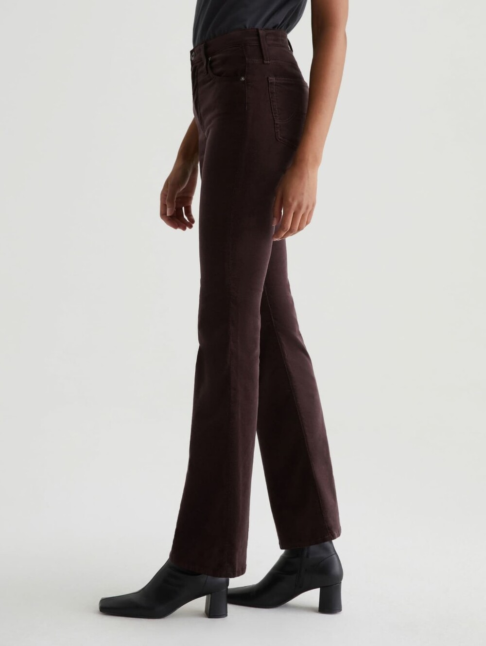 NWT AG Adriano Goldschmied TALL Long Farrah Boot Chocolate Brown Bootcut Pants - Picture 8 of 14